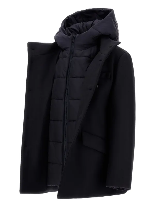 Herno Kids フーデッド コート | ブラック | FARFETCH JP
