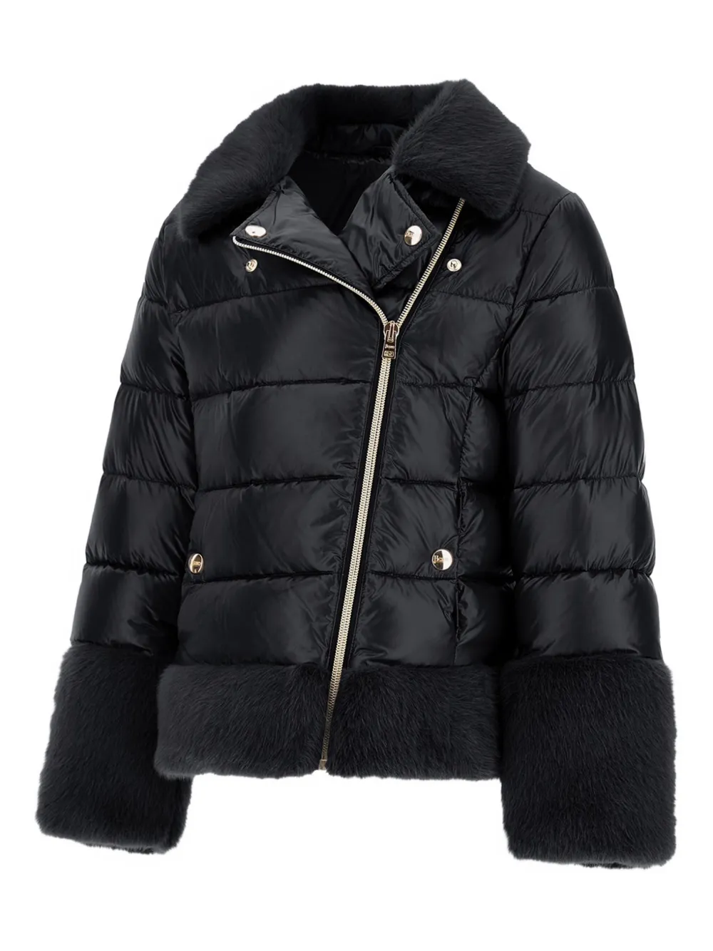 Herno Quilted Trimmed Padded Jacket In Black