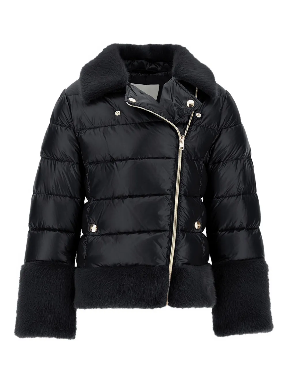 Herno Kids' Quilted Trimmed Padded Jacket In Black