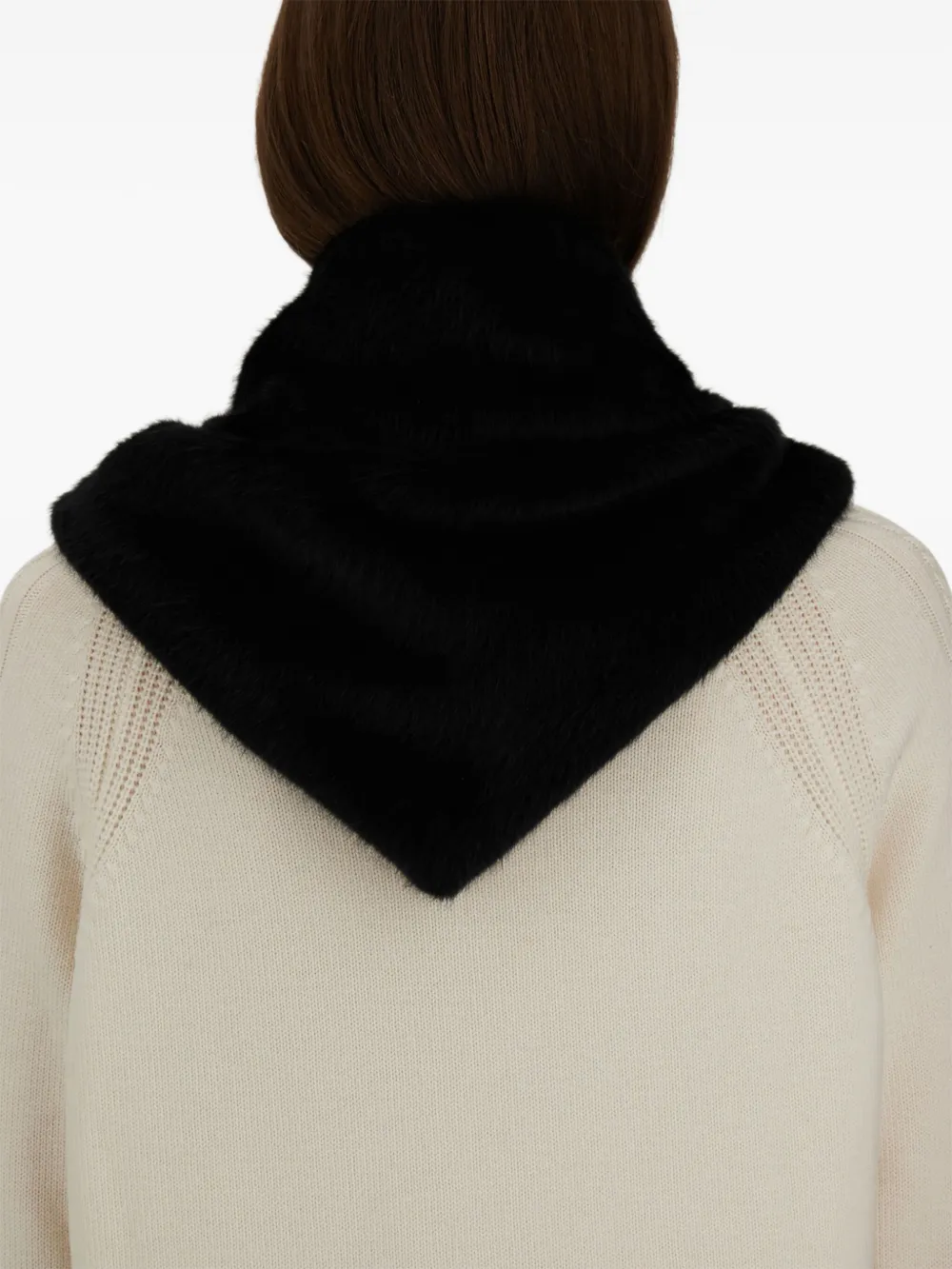 Herno Scarf In Lady Alternative Fur In Black