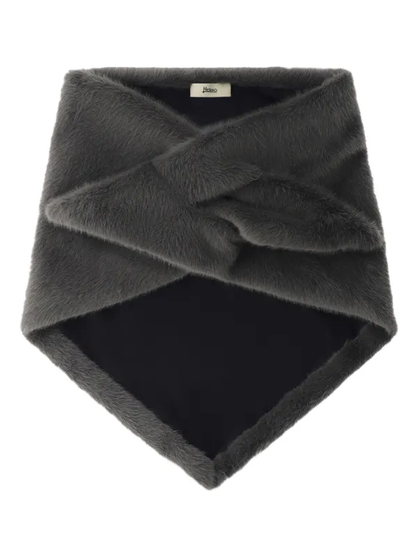 Herno Faux-fur Scarf in Grey