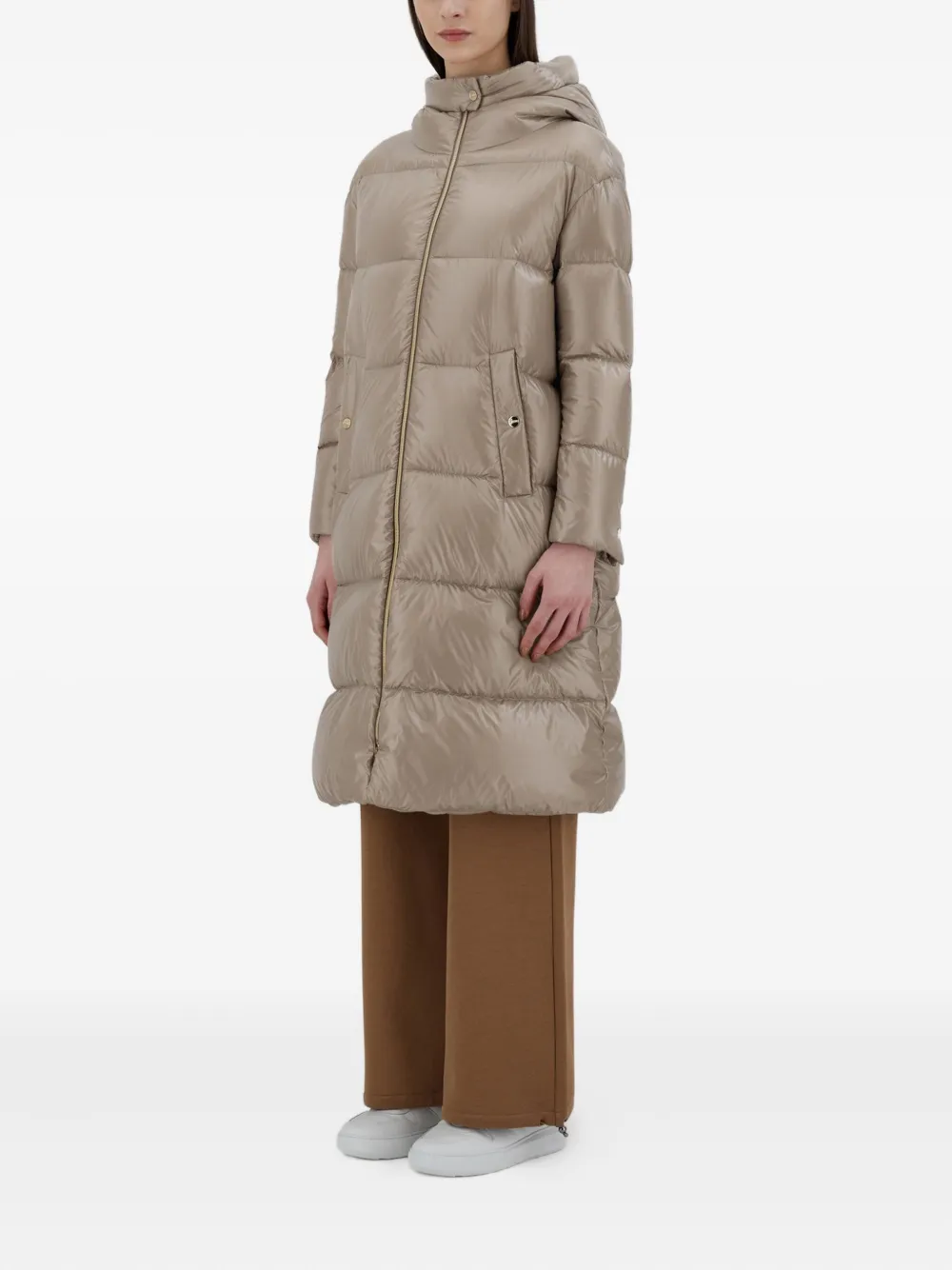  Herno Hooded Quilted Coat - Neutrals 