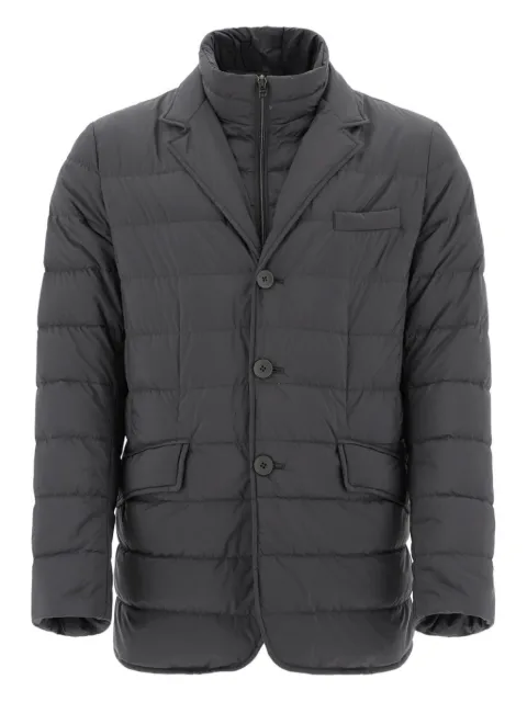 Herno quilted three-button padded jacket
