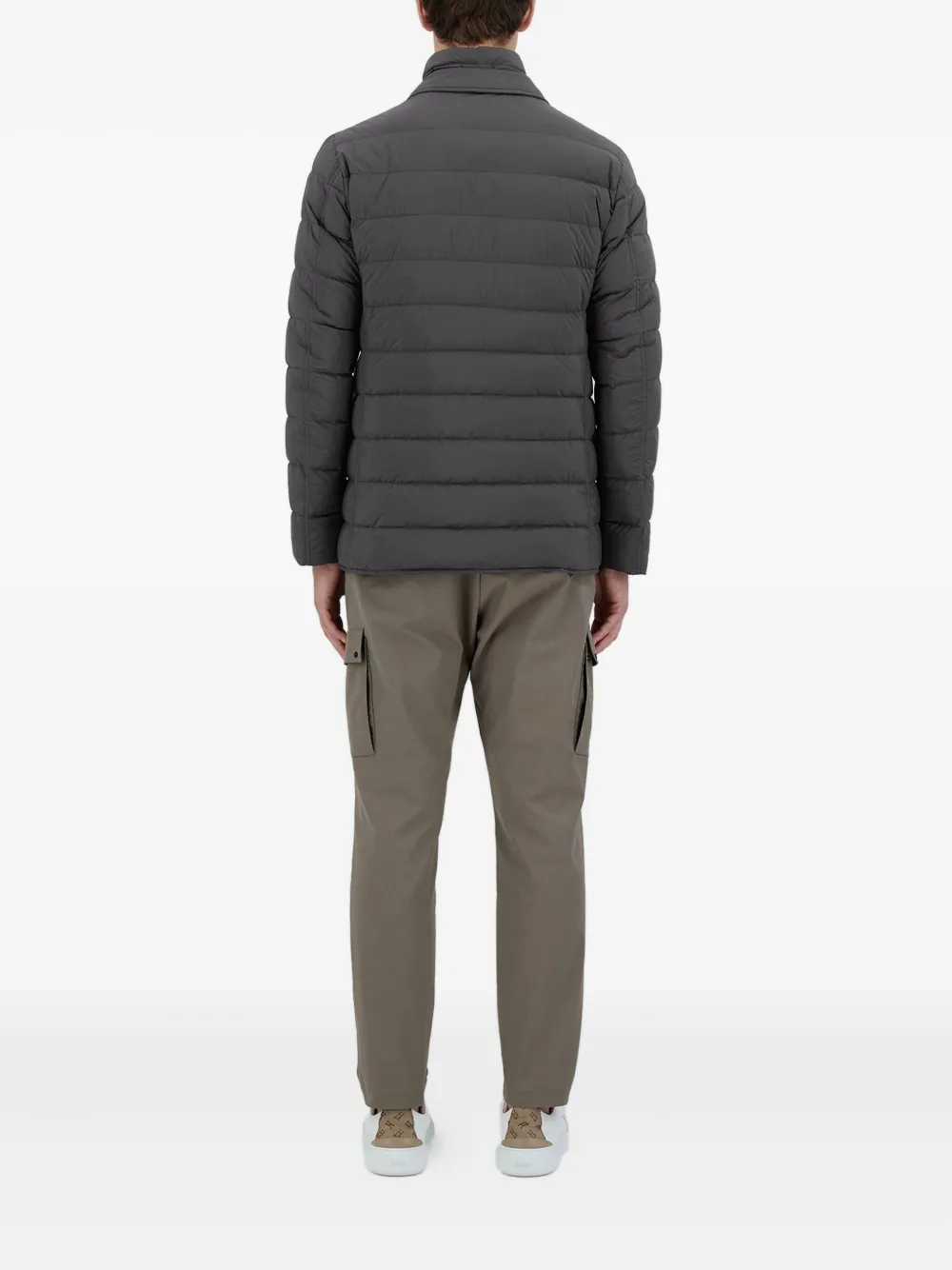 Quilted Three-Button Padded Jacket