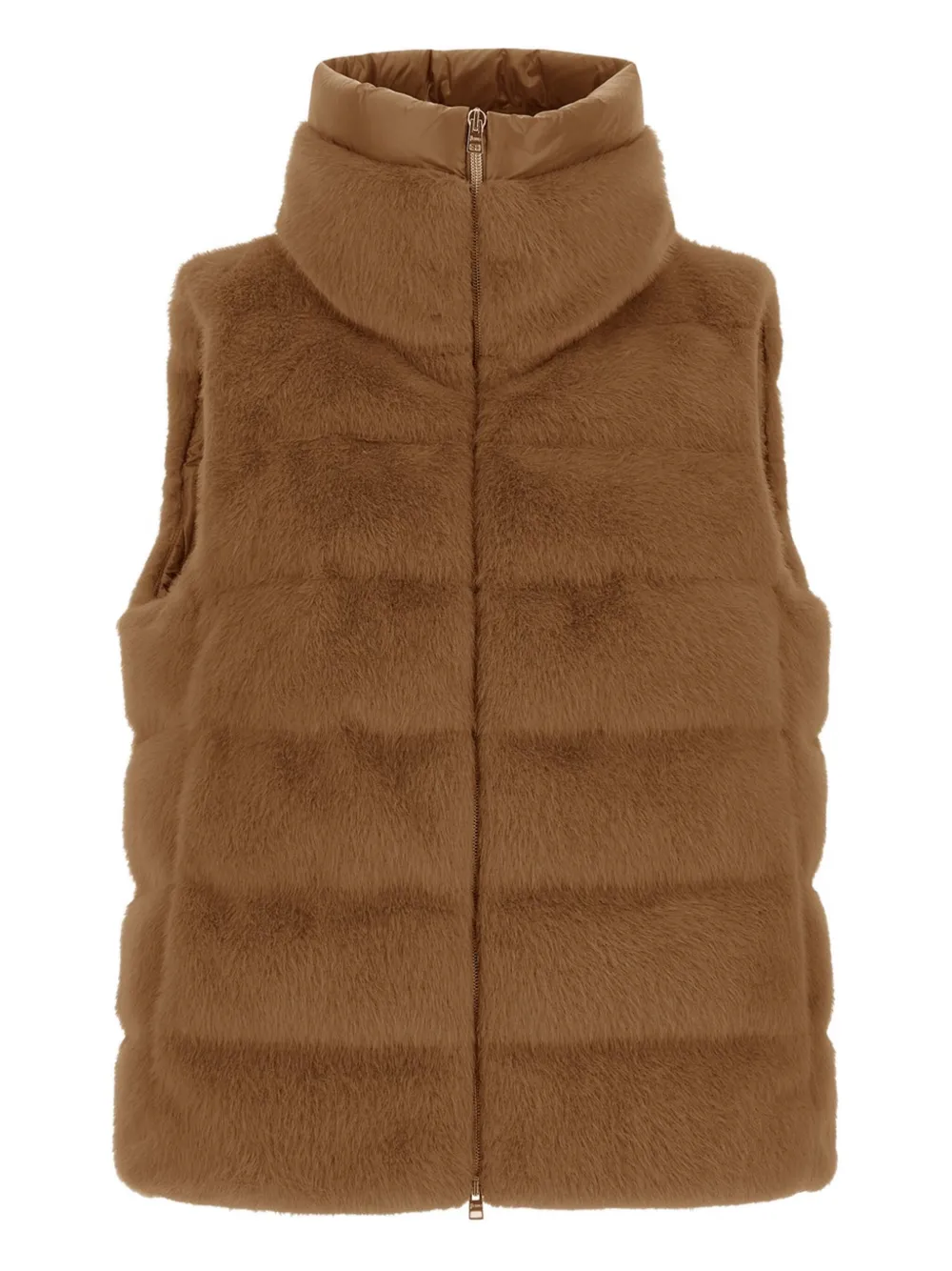 Herno Gilet a collo alto trapuntato - Marrone