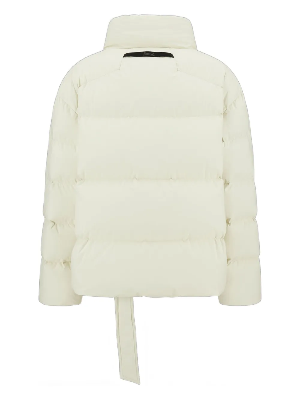 Herno Belted High Neck Puffer Jacket In Neutral