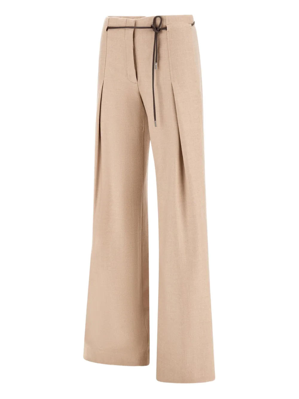 Herno Bi-stretch Lurex Wool Trousers In Neutral