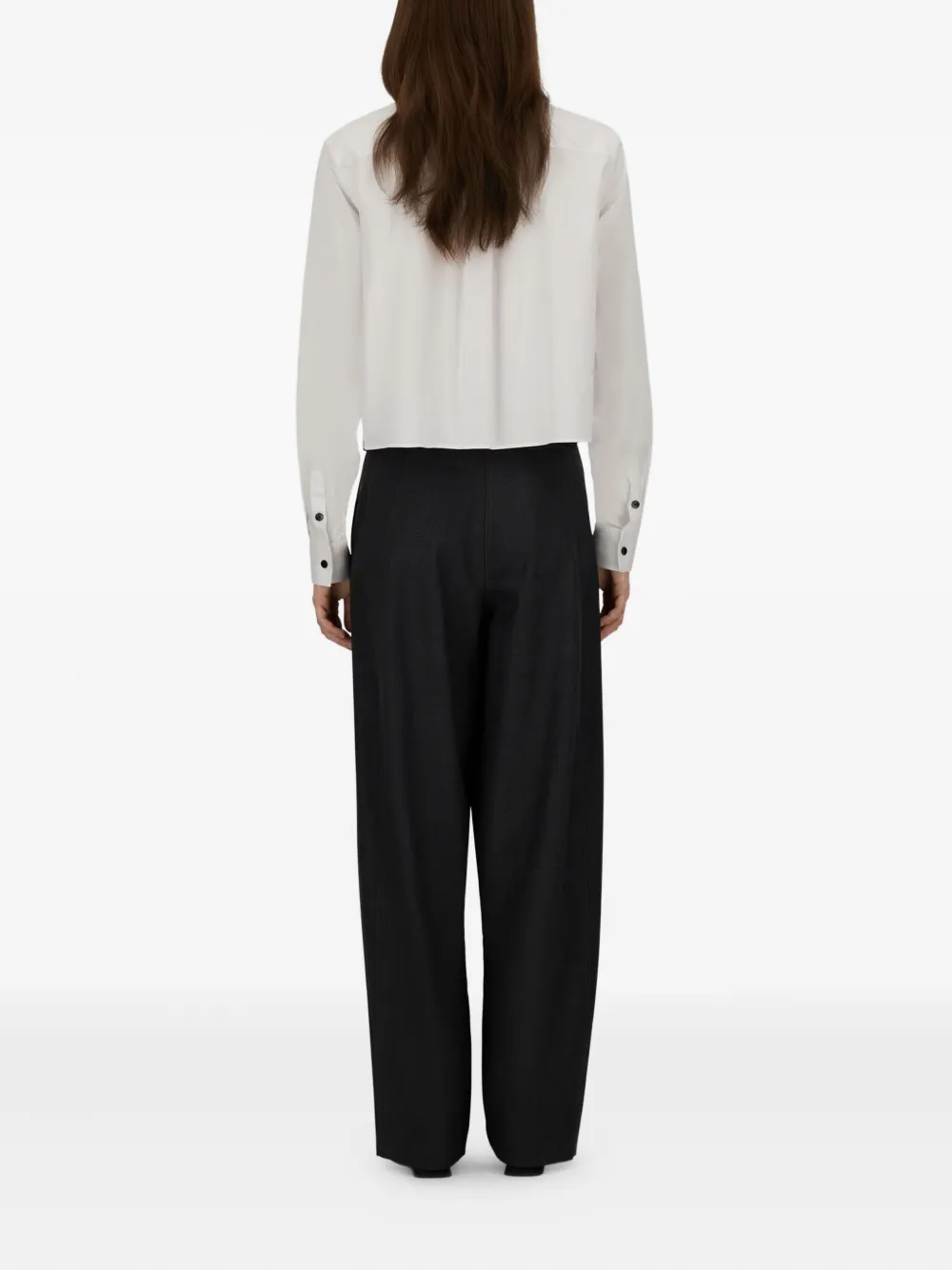 Herno Broek met geplooid detail Grijs