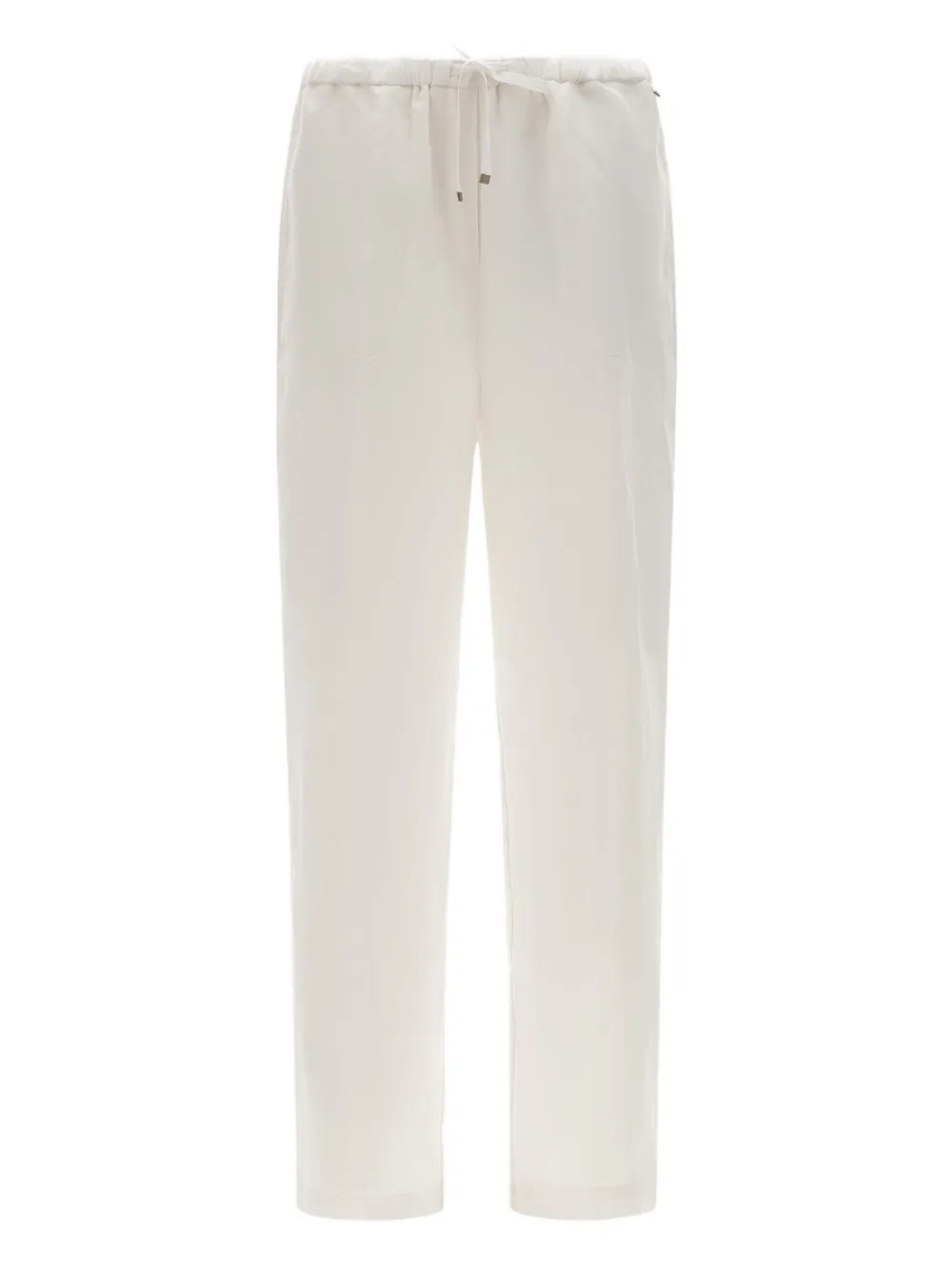 Herno Pantaloni in lino con coulisse - Bianco