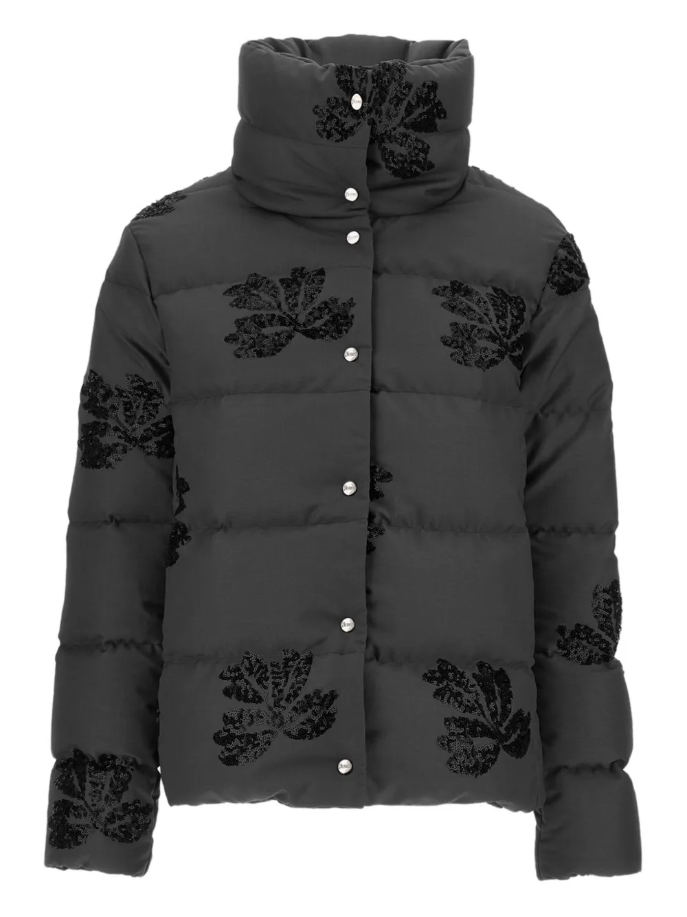 Herno floral-print puffer jacket | Black | Image 1