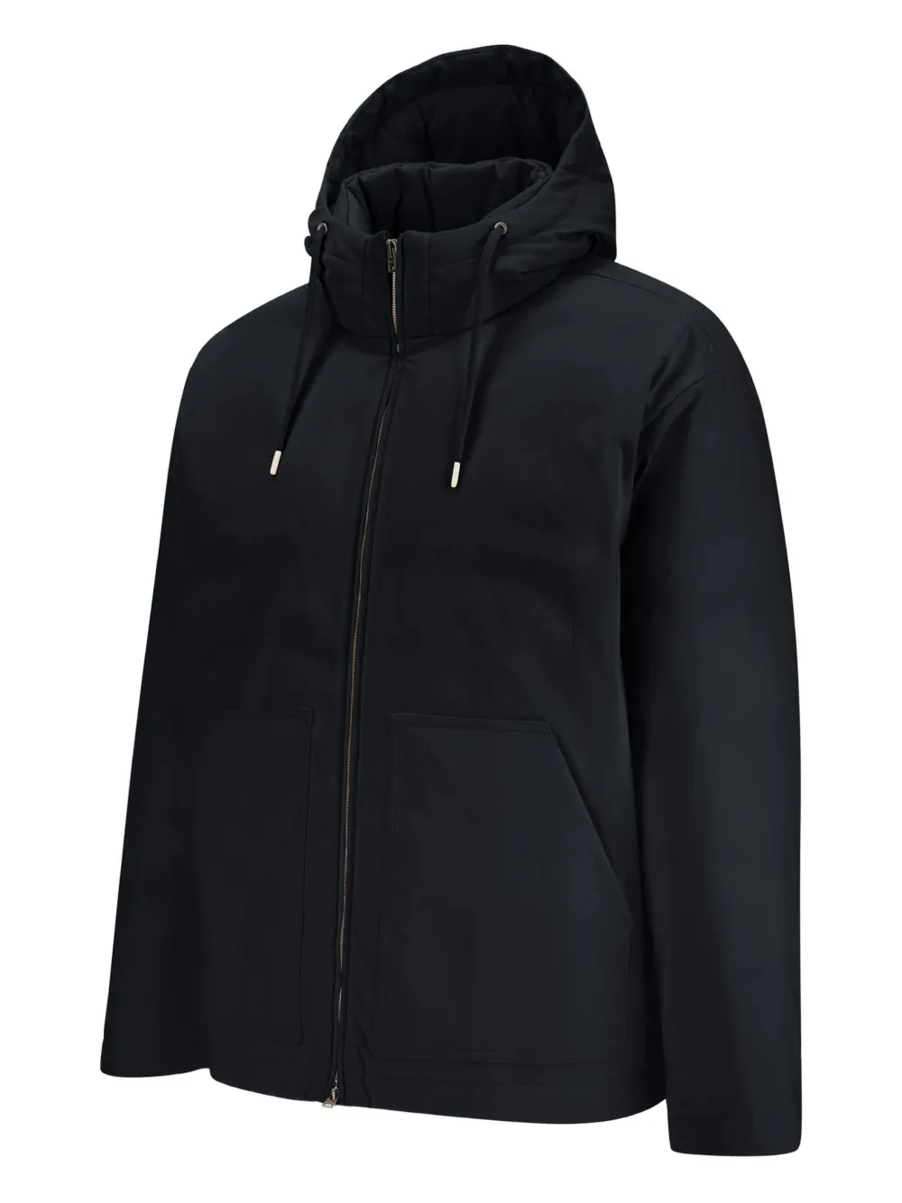 Herno Hooded Down Jacket With Drawstring And Pockets In Black