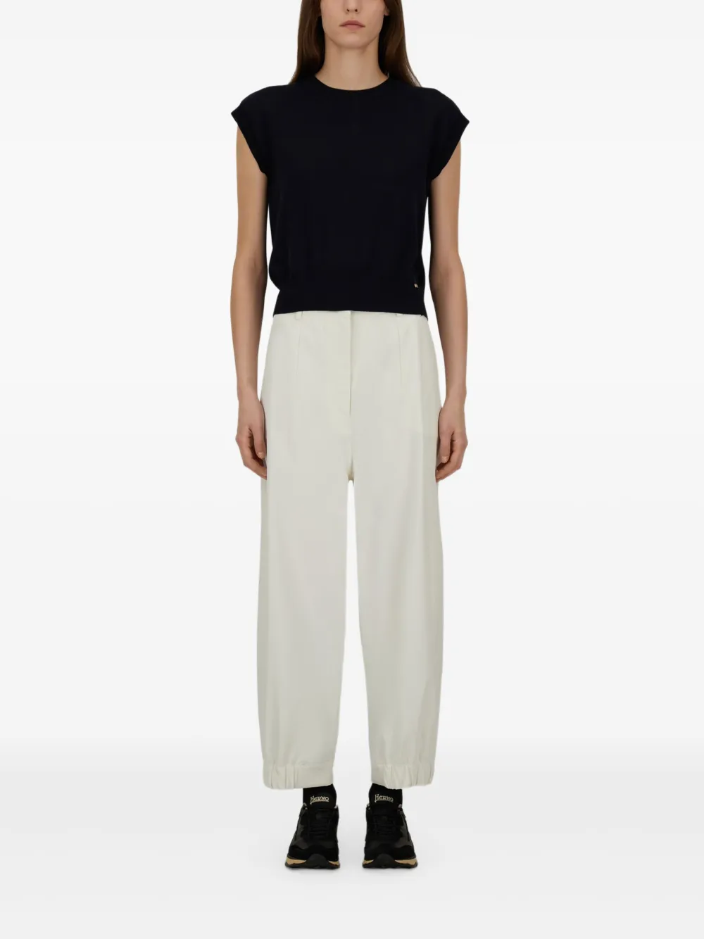  Herno Elasticated-cuffs Trousers - White 