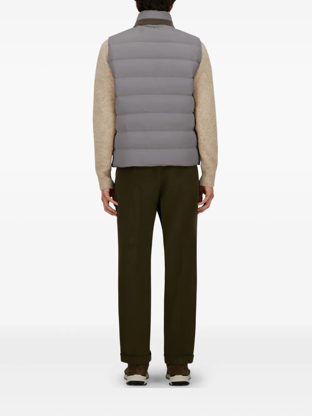  Herno Quilted High-neck Gilet - Grey 