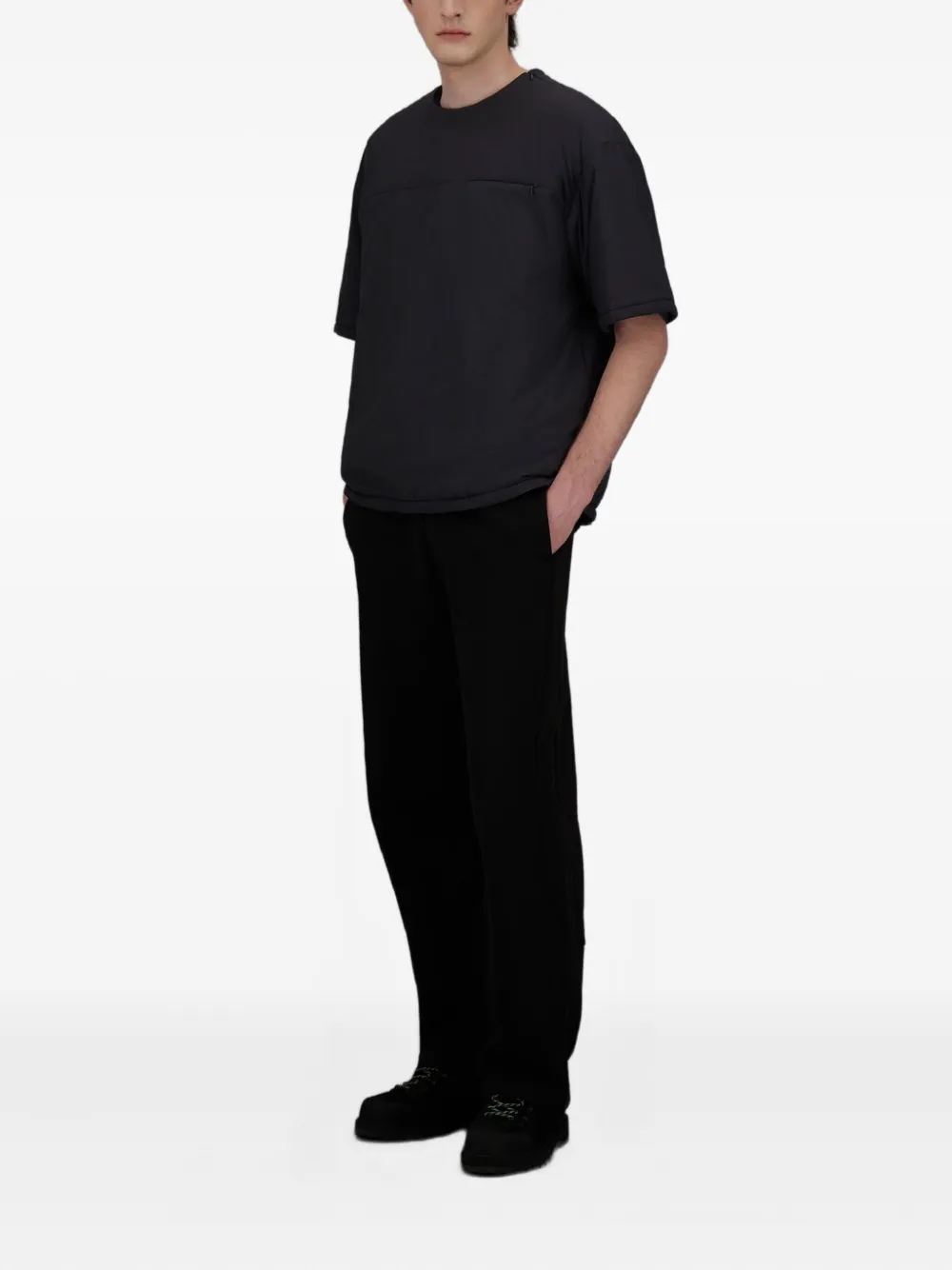Herno T-shirt met zakdetail Zwart