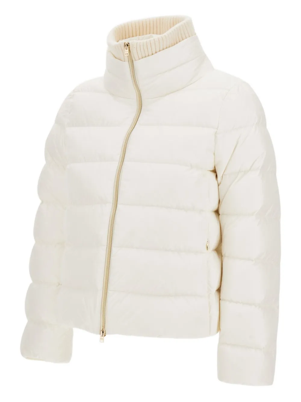 Herno Quilted High-neck Jacket In Neutral