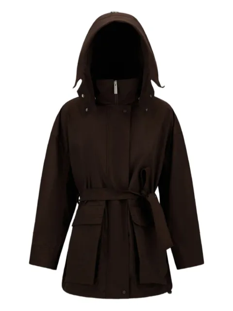 Herno hooded belted jacket