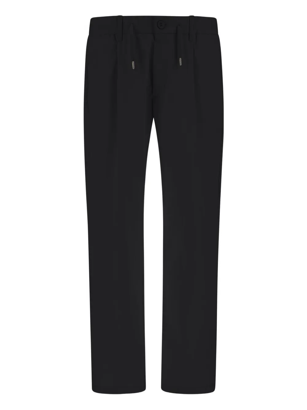 Herno Pleated Straight-leg Trousers In Black