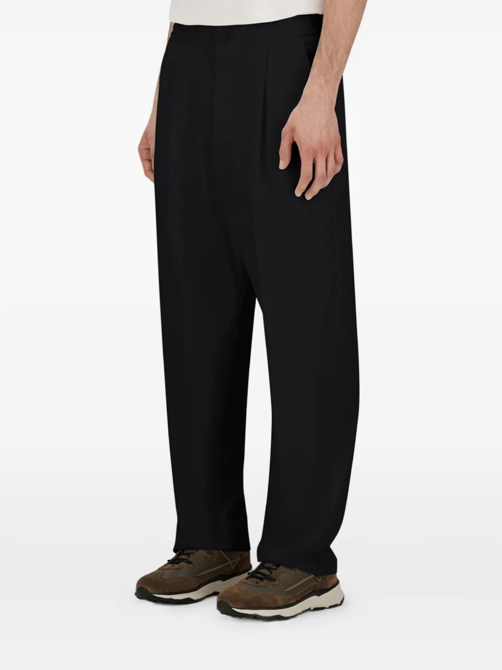 Herno pleated straight-leg trousers - Zwart