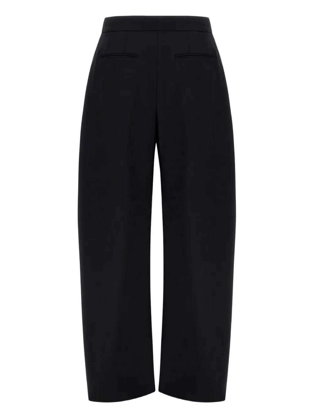 Herno Palazzo Trousers In Fluid Wool In Black