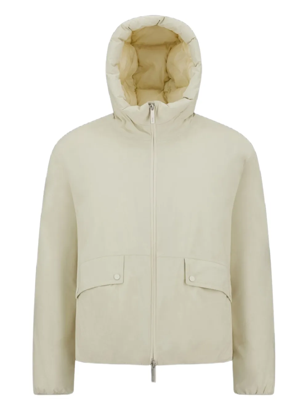 Herno Hooded Flap-pocket Jacket In Neutral