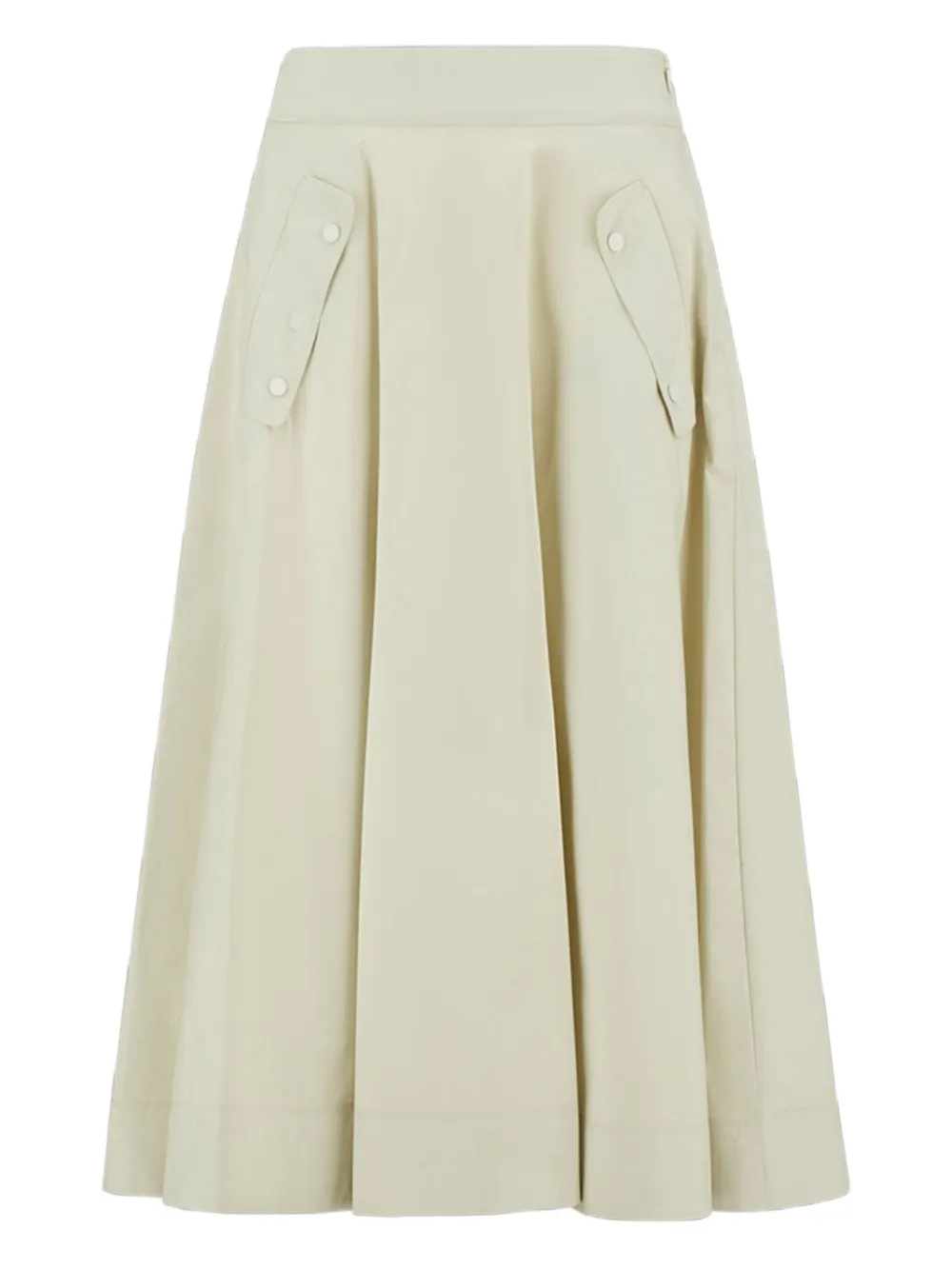 Pleated Pocket-Detail Skirt