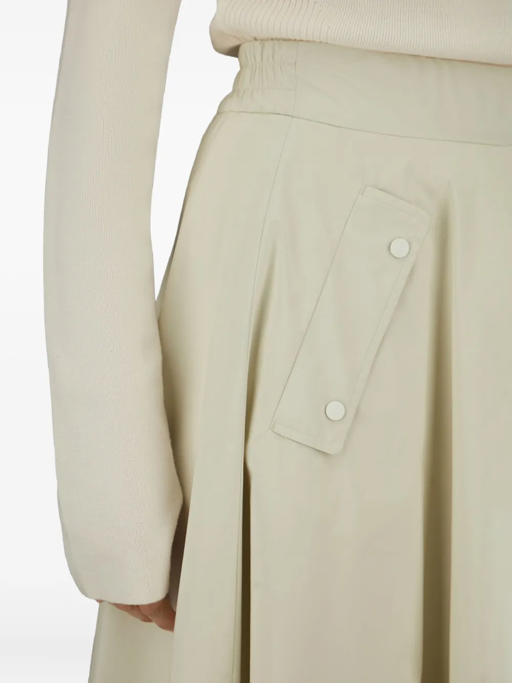 Pleated Pocket-Detail Skirt