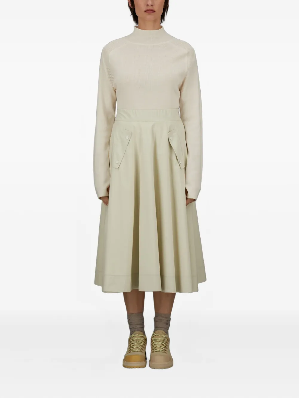 Herno Blouse met geplooide zak - Beige