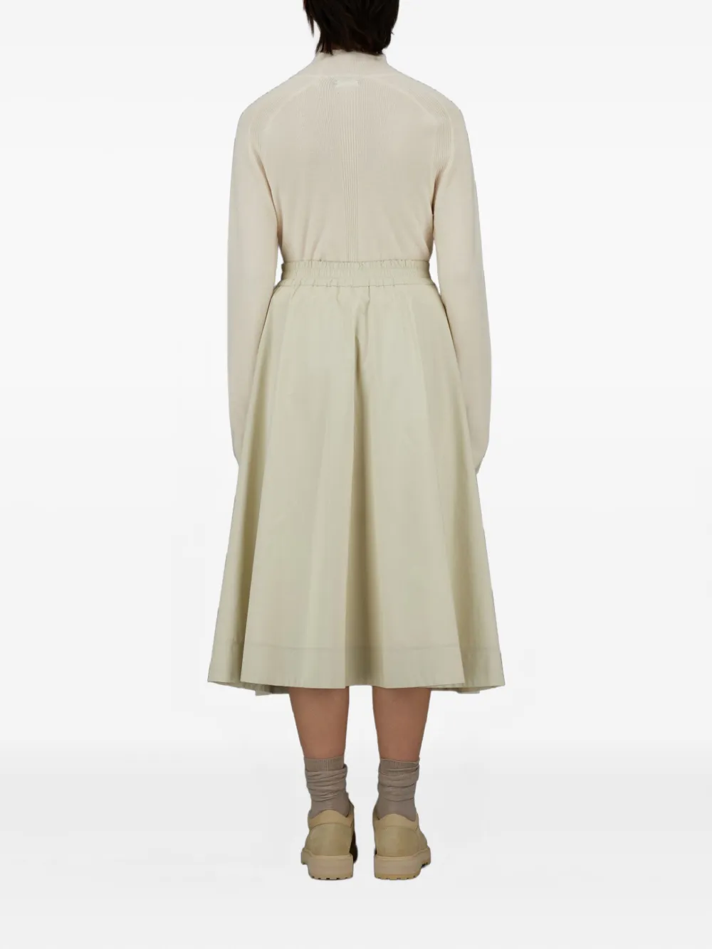 Pleated Pocket-Detail Skirt
