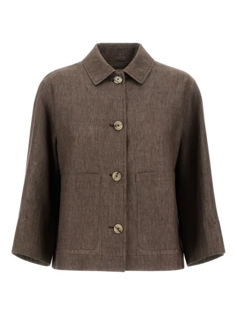 Herno button-fastening linen jacket