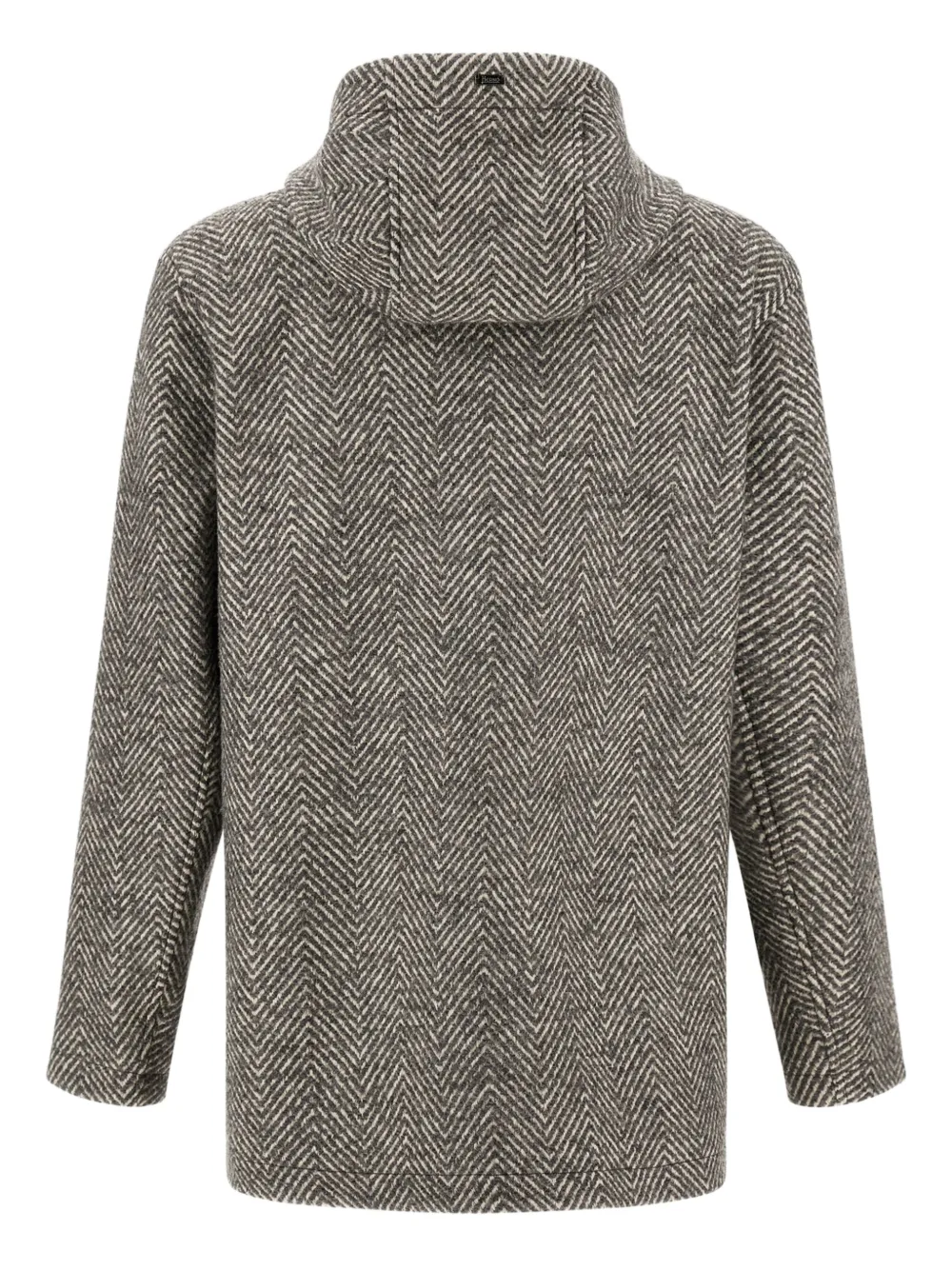 Herno Jack met visgraat-patroon en capuchon Grijs
