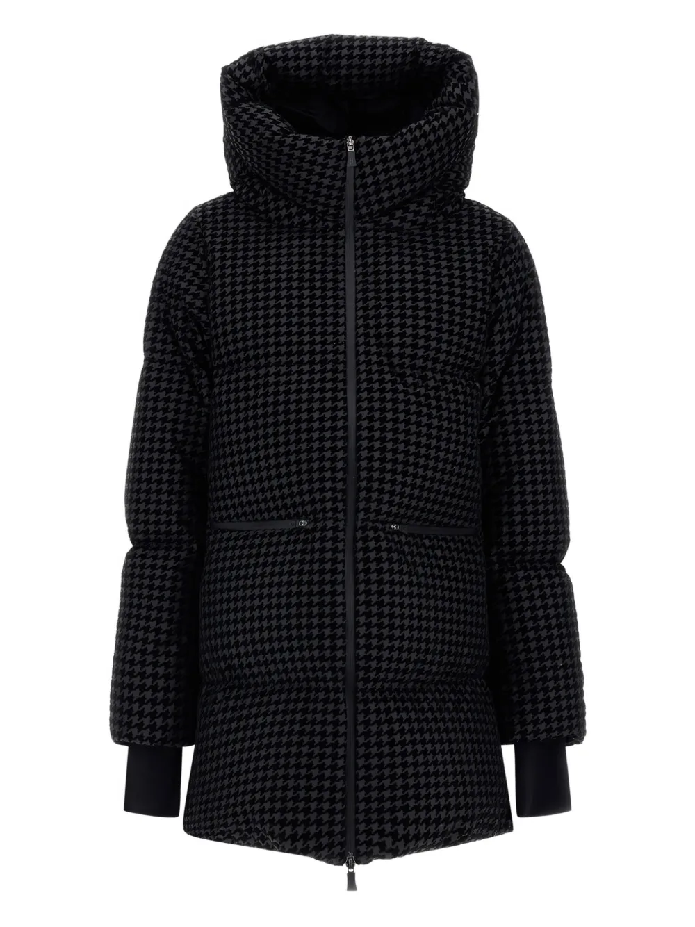 Herno houndstooth quilted jacket | Black | Image 1
