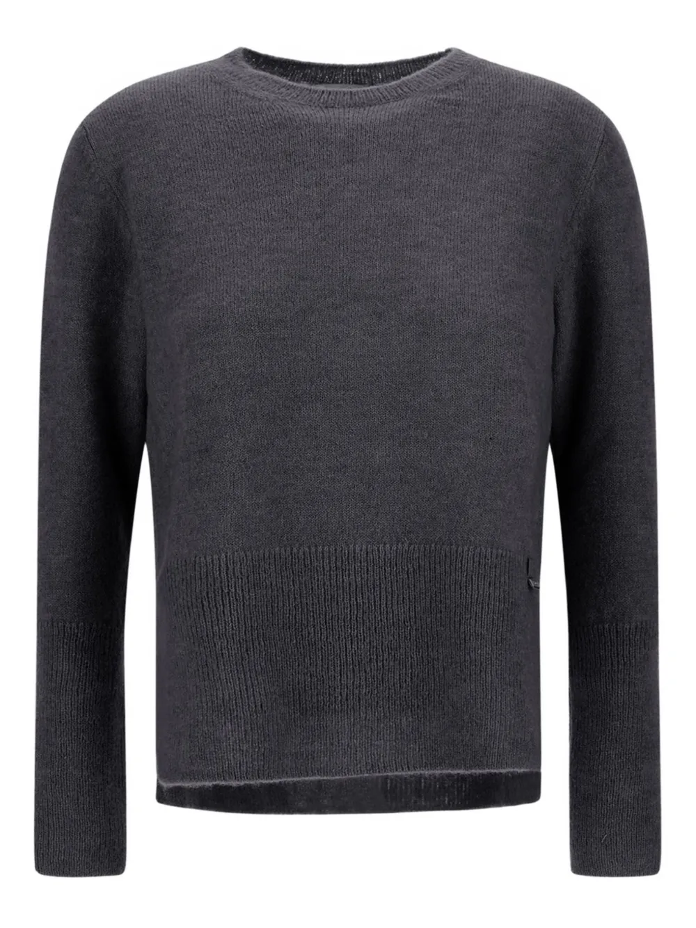 Herno side-split round-neck sweater | Grey | Image 1