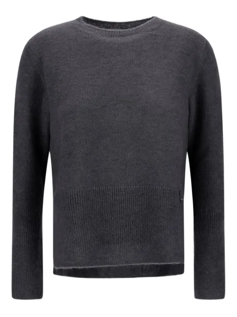 Herno Rundhals-Pullover mit Seitenschlitz