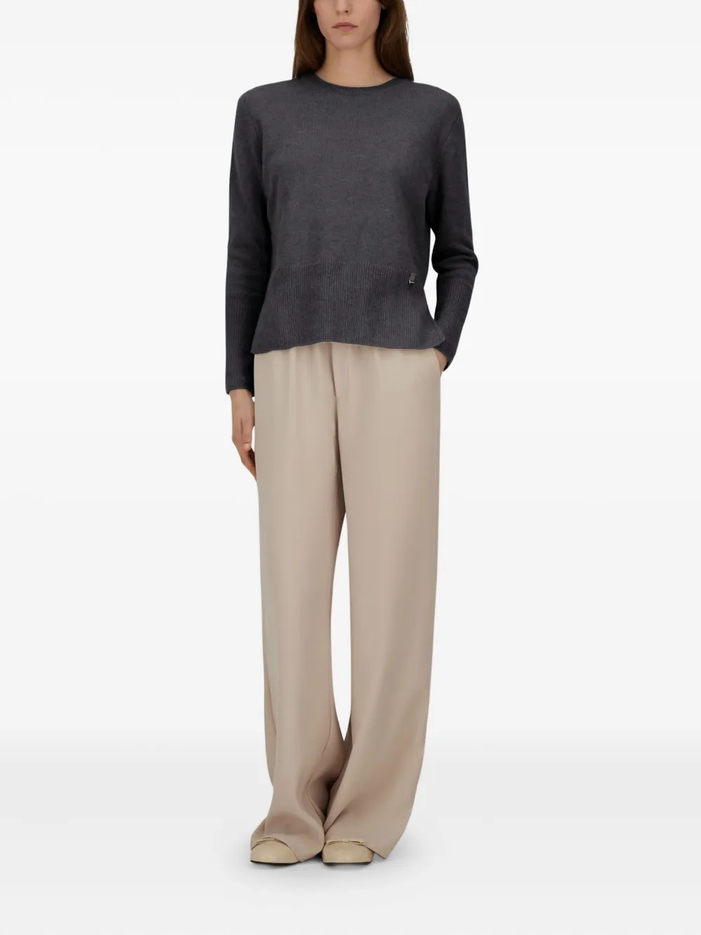 Herno side-split round-neck sweater | Jumpers | Image 2