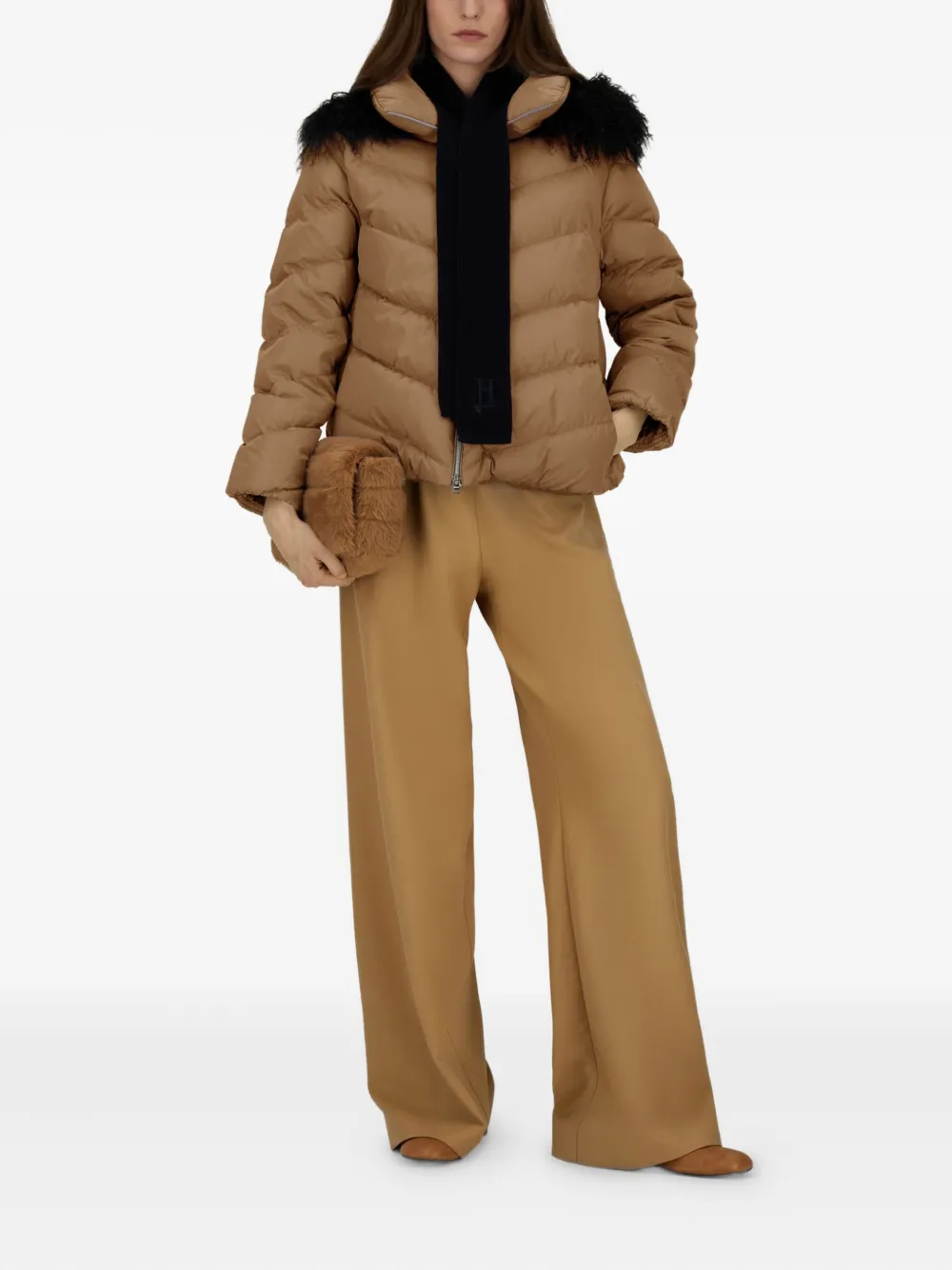  Herno Hooded Quilted Jacket - Brown 
