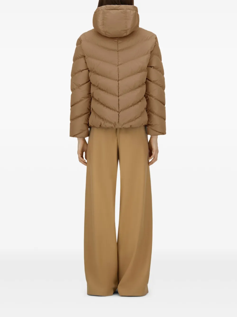  Herno Hooded Quilted Jacket - Brown 