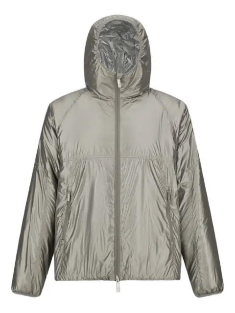 Herno hooded metallic jacket