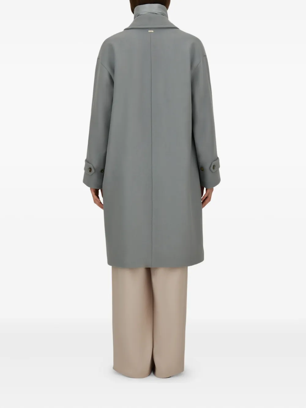 Herno Wollen jas met puntige revers Blauw