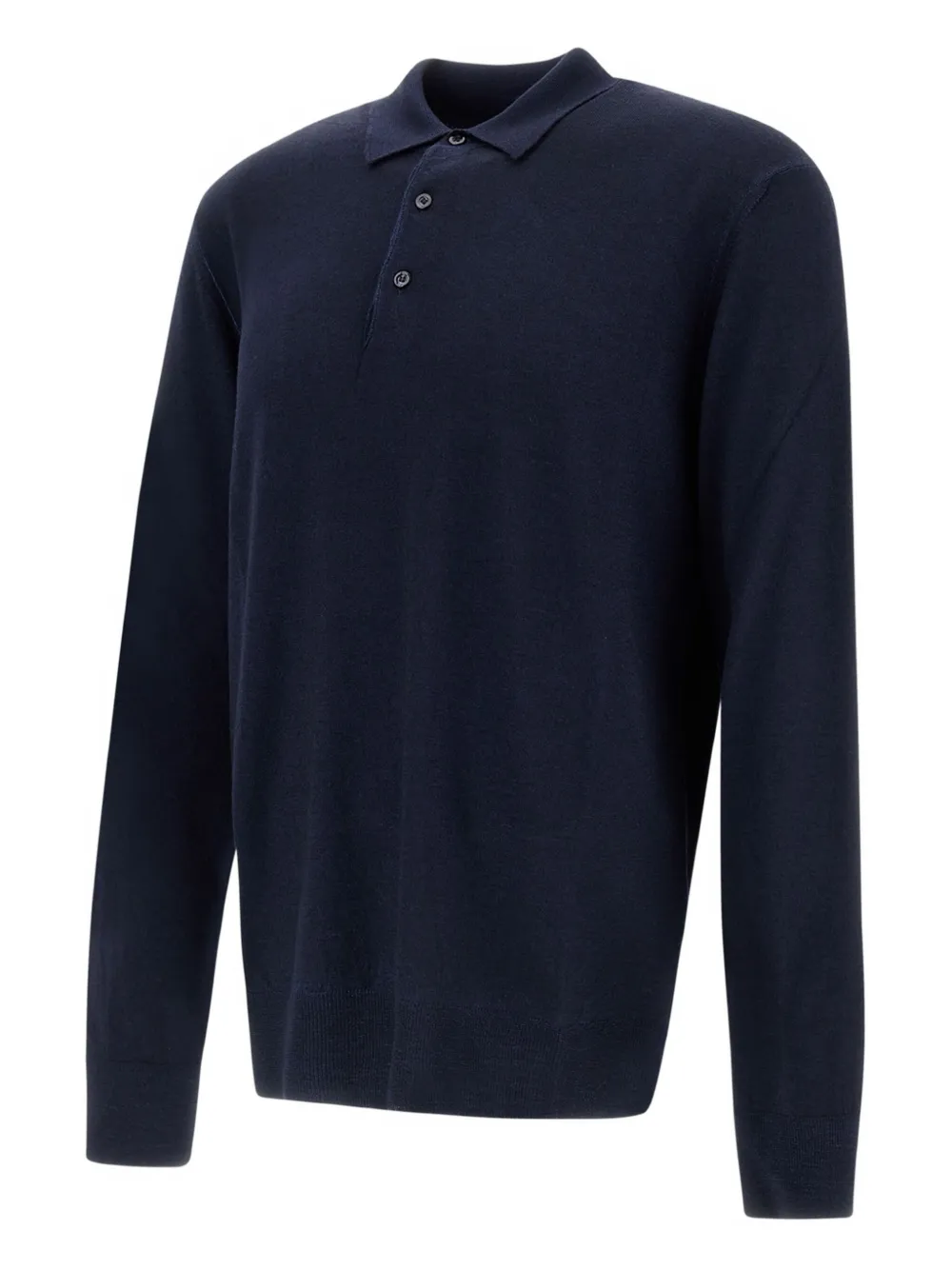 Herno Wollen poloshirt Blauw