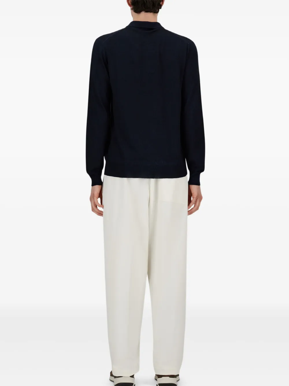 Herno Wollen poloshirt Blauw