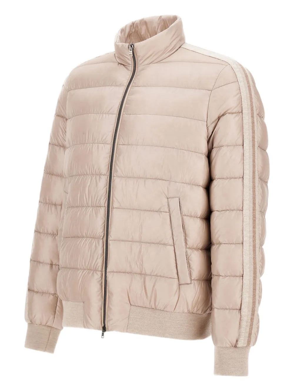 Stripe-Detail Quilted Jacket