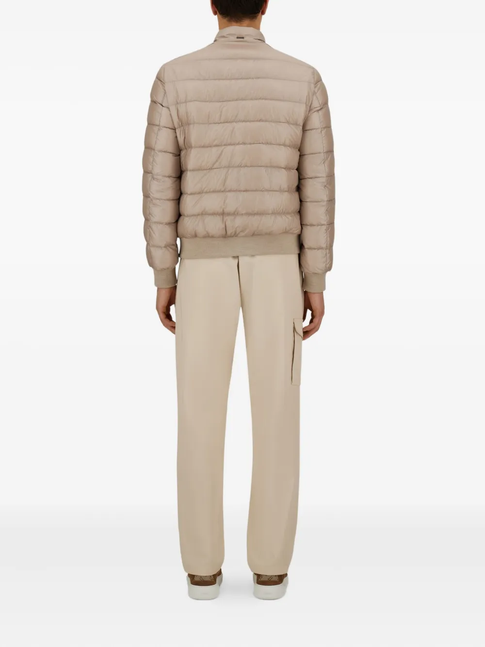 Stripe-Detail Quilted Jacket