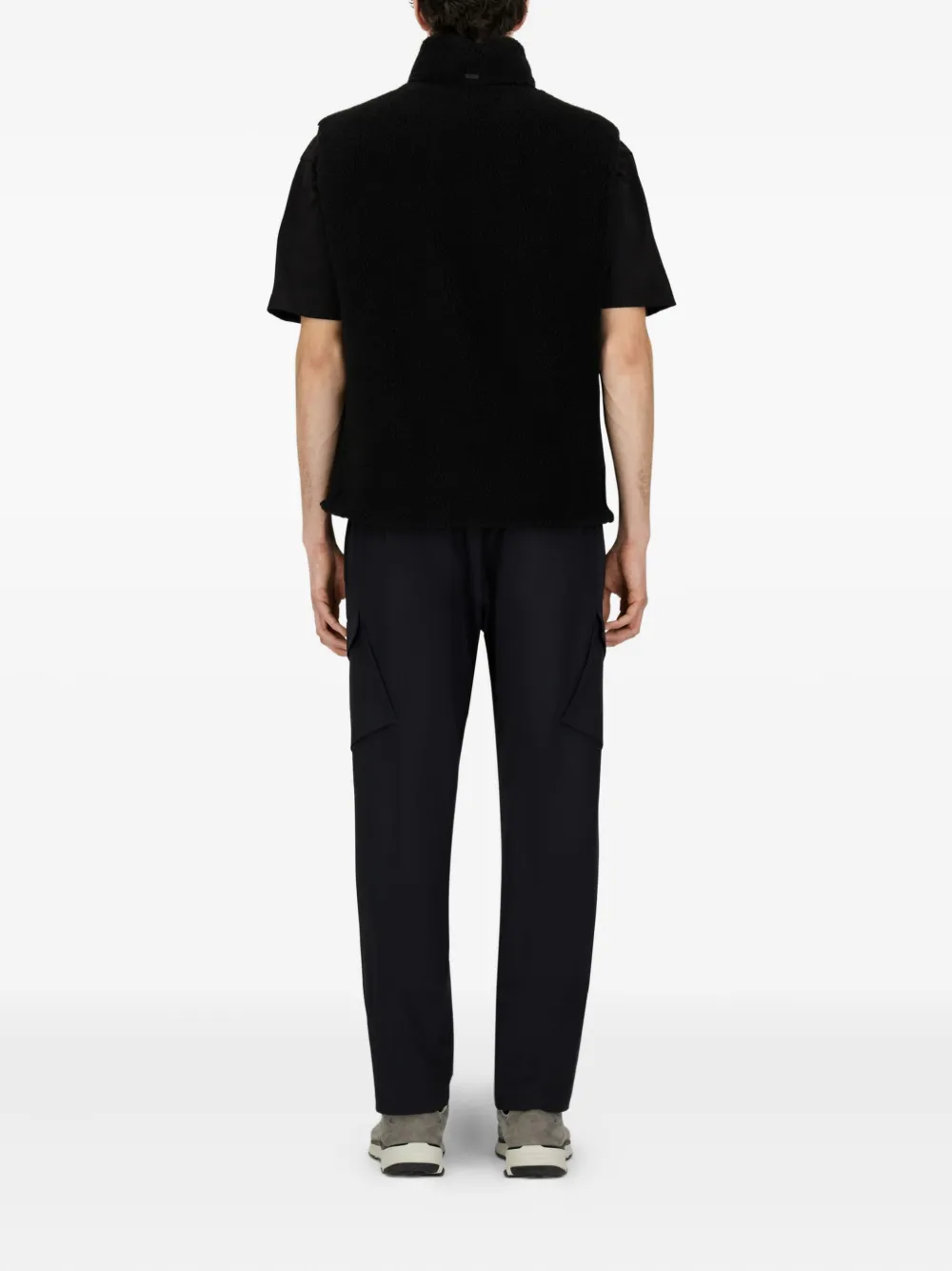 Herno Fleece gilet met rits Zwart