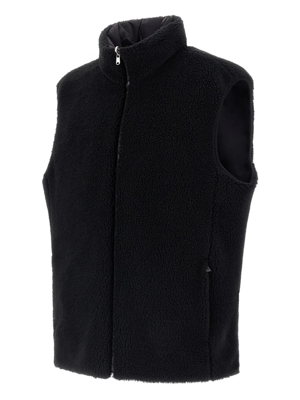 Herno Fleece gilet met rits Zwart