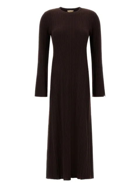 Herno ribbed long-sleeve midi dress