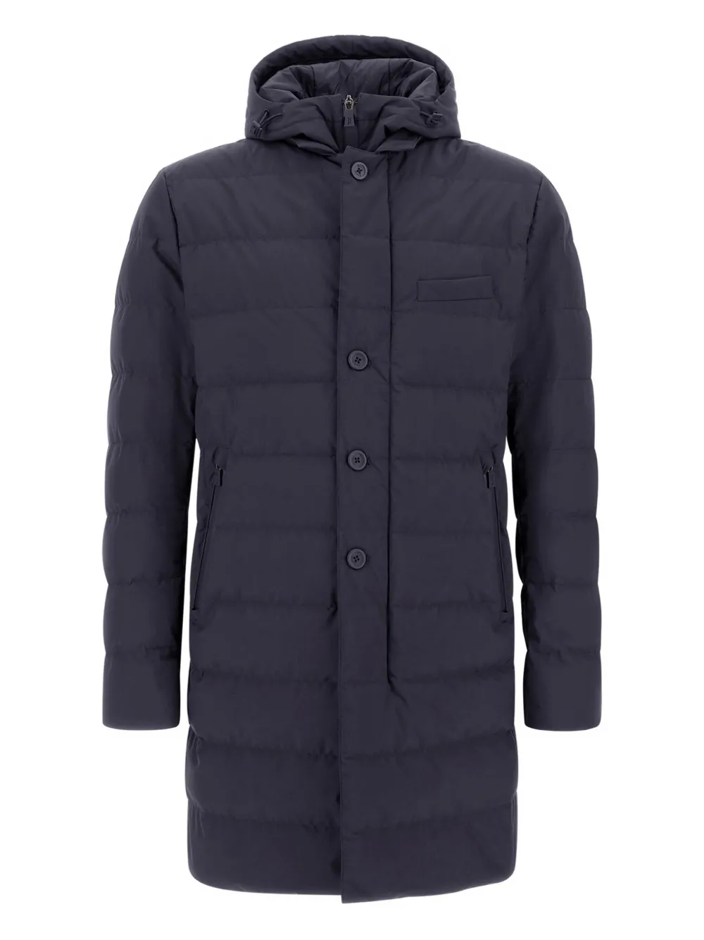 Herno Long Jacket In 2-layer Windstopper In Blue