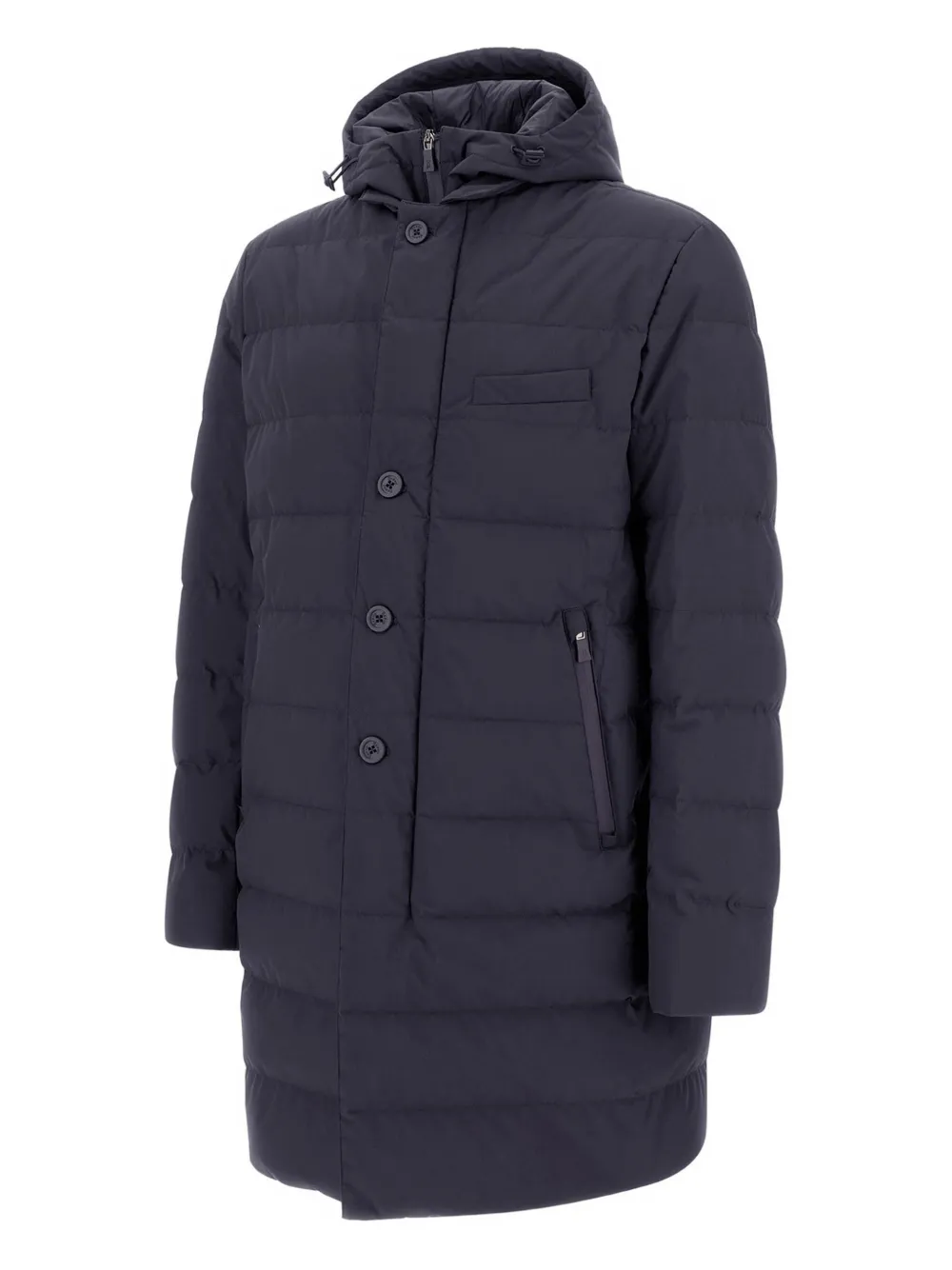 Herno Long Jacket In 2-layer Windstopper In Blue