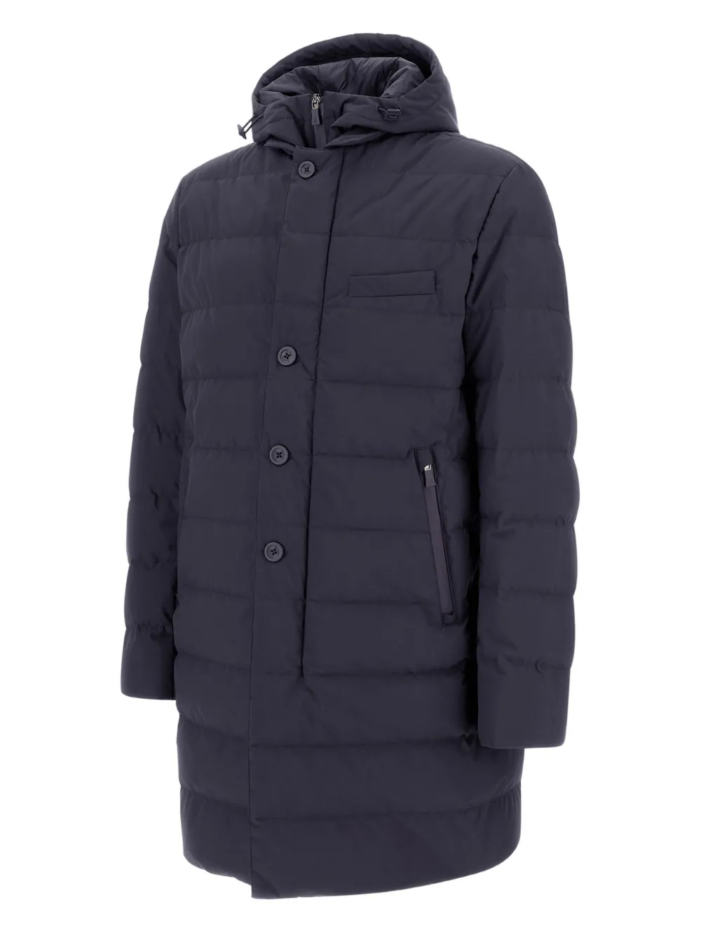 Herno Long Jacket In 2-layer Windstopper In Blue