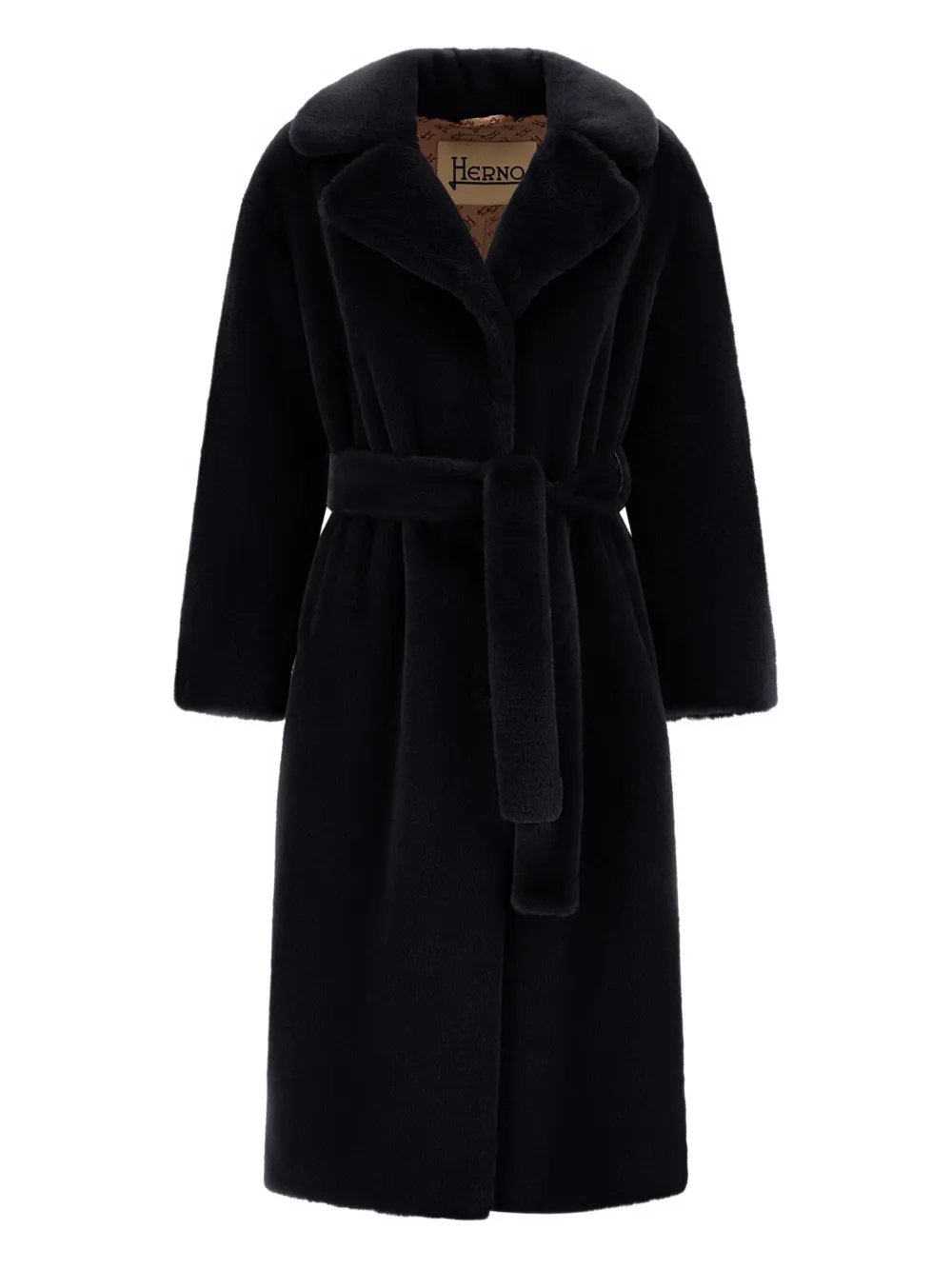 Herno single-breasted belted coat | Black | Image 1