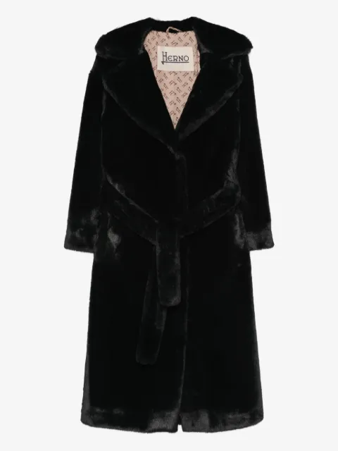 Herno single-breasted belted coat